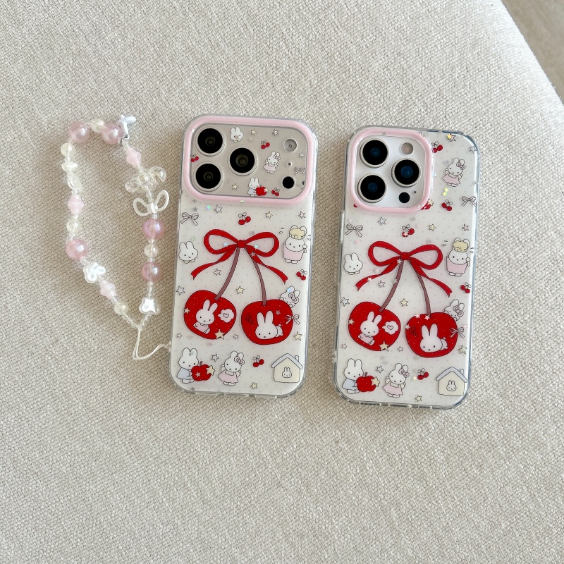 Cute cartoon sweet cherry Miff - Cute Cartoon Wrist Strap Silicone Case 评论和价格