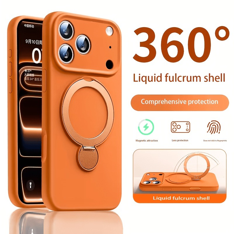 360 Magnetic Stand Liquid Sili - Liquid Silicone Magnetic Phone Case 评论和价格