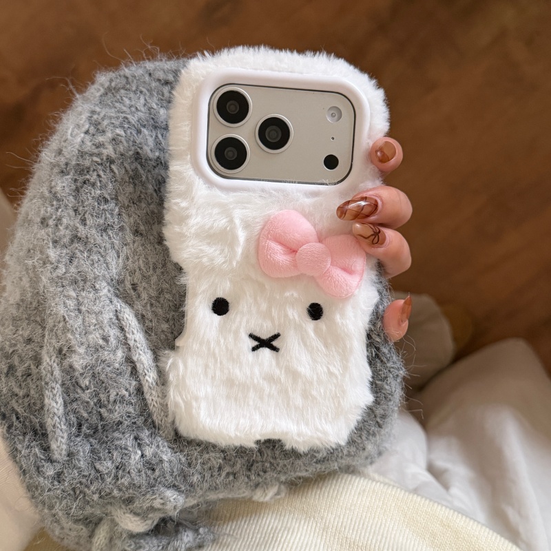 Cute cartoon White Fluffy fur  - Cute Cartoon Wrist Strap Silicone Case 评论和价格