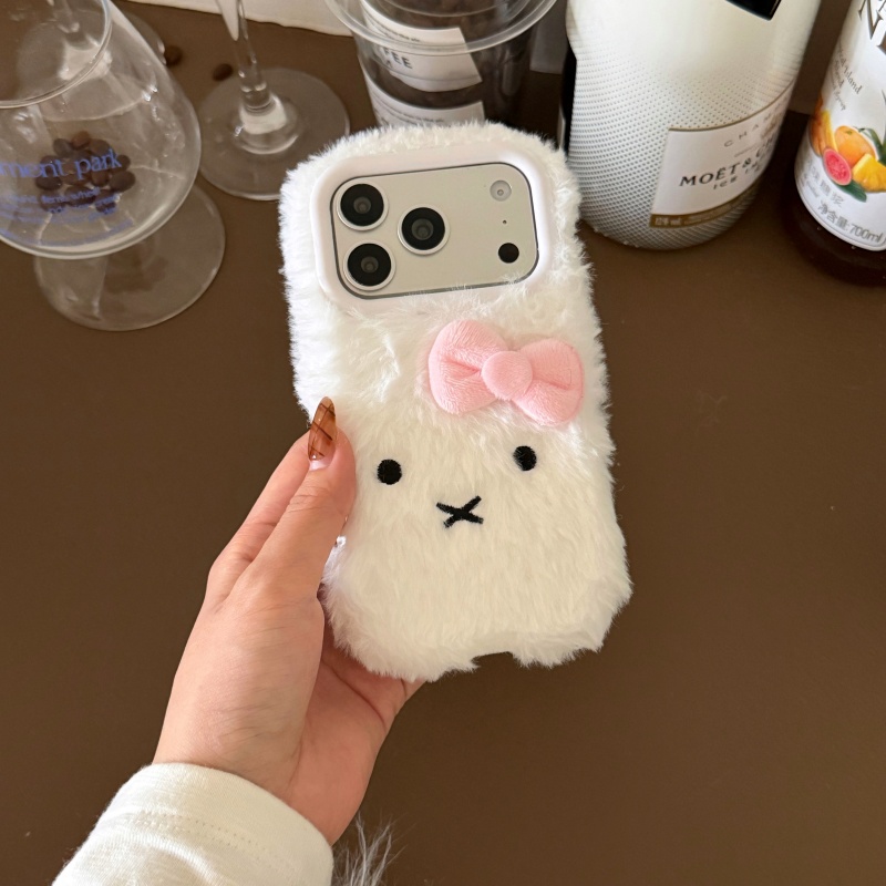 Cute cartoon White Fluffy fur  - Cute Cartoon Wrist Strap Silicone Case 评论和价格