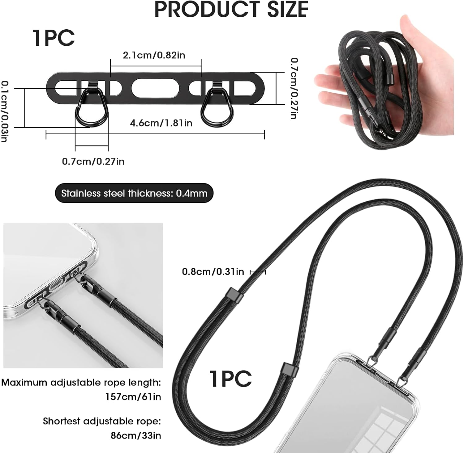 Cell Phone Lanyard, Upgraded D - Crossbody Lanyard Neck Strap Case 评论和价格