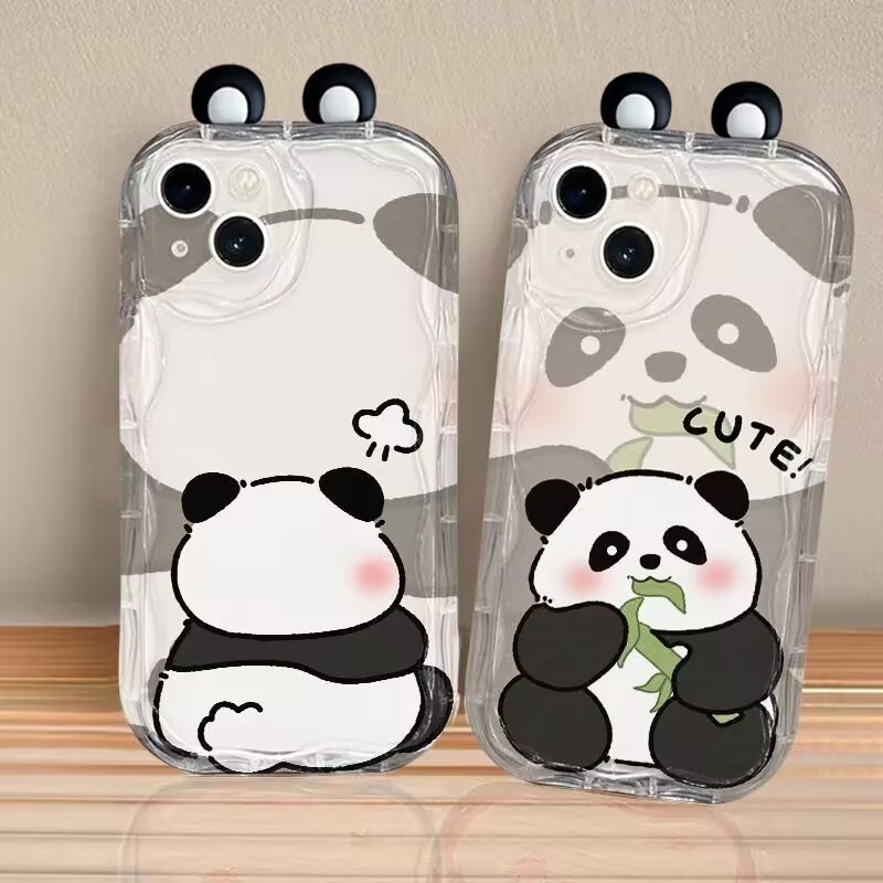 Cute Panda Wrist Strap Case Fo - Cute Cartoon Wrist Strap Silicone Case 评论和价格