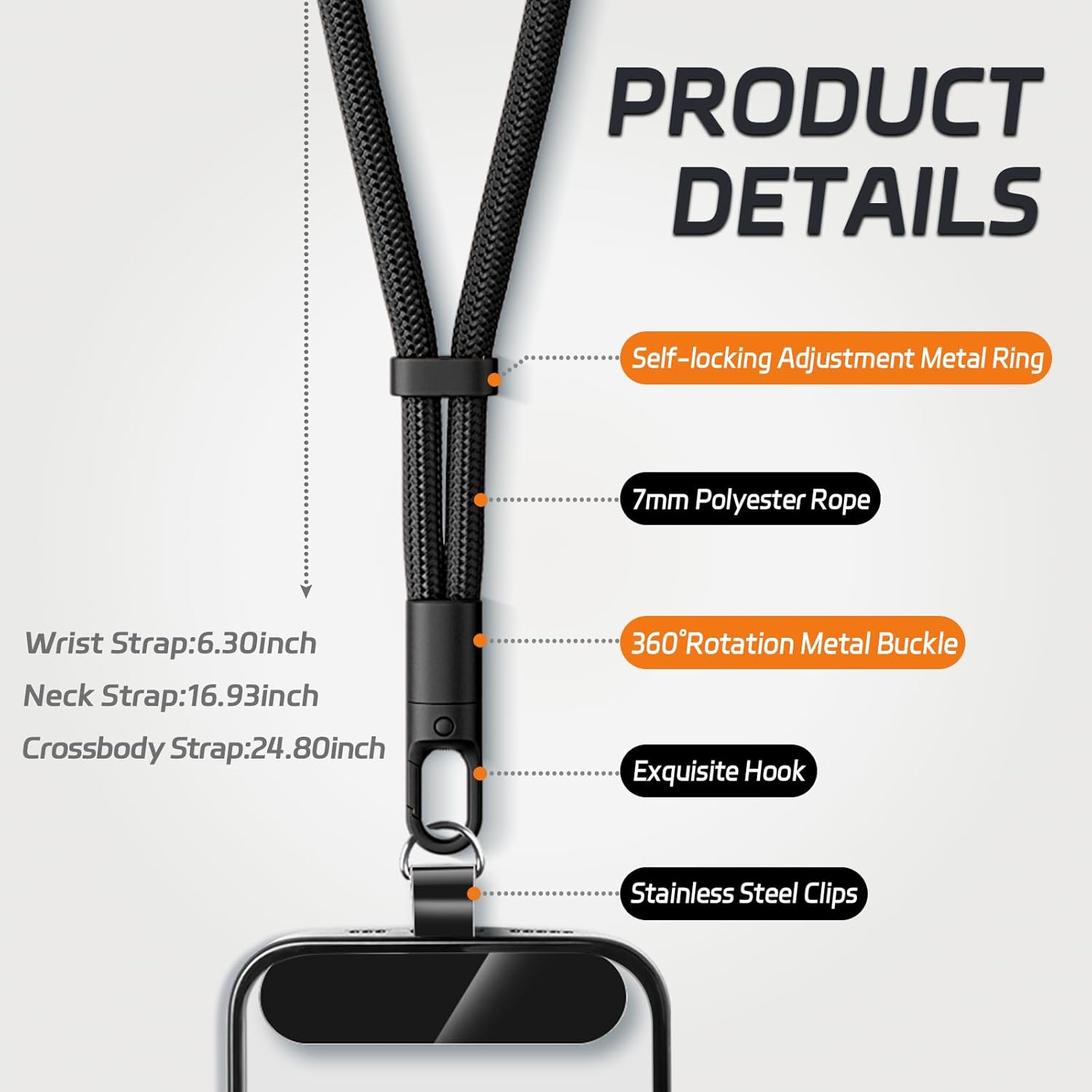 Universal Phone Lanyard with C - Crossbody Lanyard Neck Strap Case 评论和价格