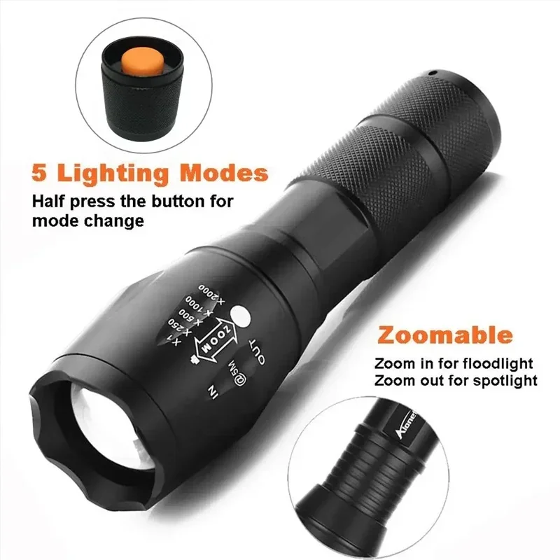 High Power T6 LED Flashlights  - Power Banks 评论和价格