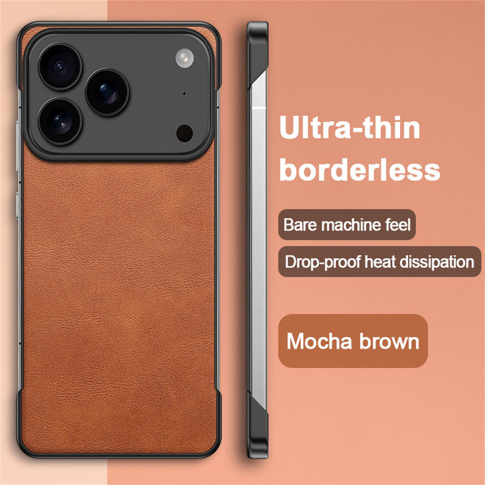 Classic Leather Ultra Thin PC  - Ultra Thin Frameless Phone Cover 评论和价格