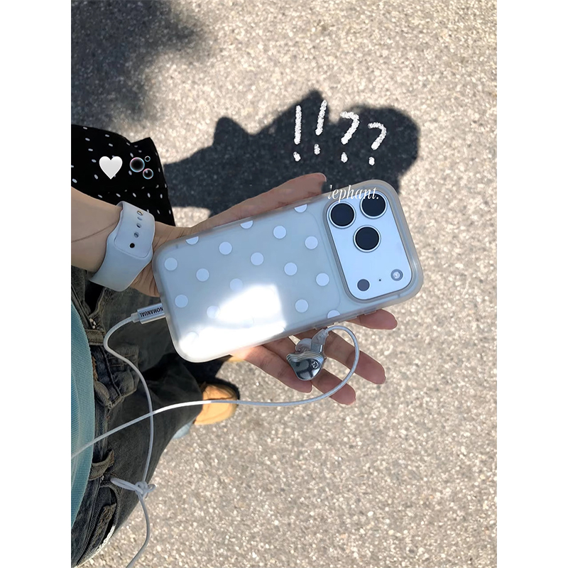 Simple Angel White Polka Dot C - Clear Shockproof Bumper Case 评论和价格