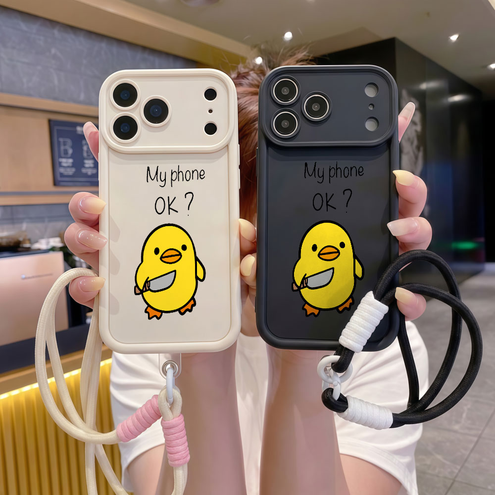 Cute Cartoon Duck Wrist Strap  - Cute Cartoon Wrist Strap Silicone Case 评论和价格