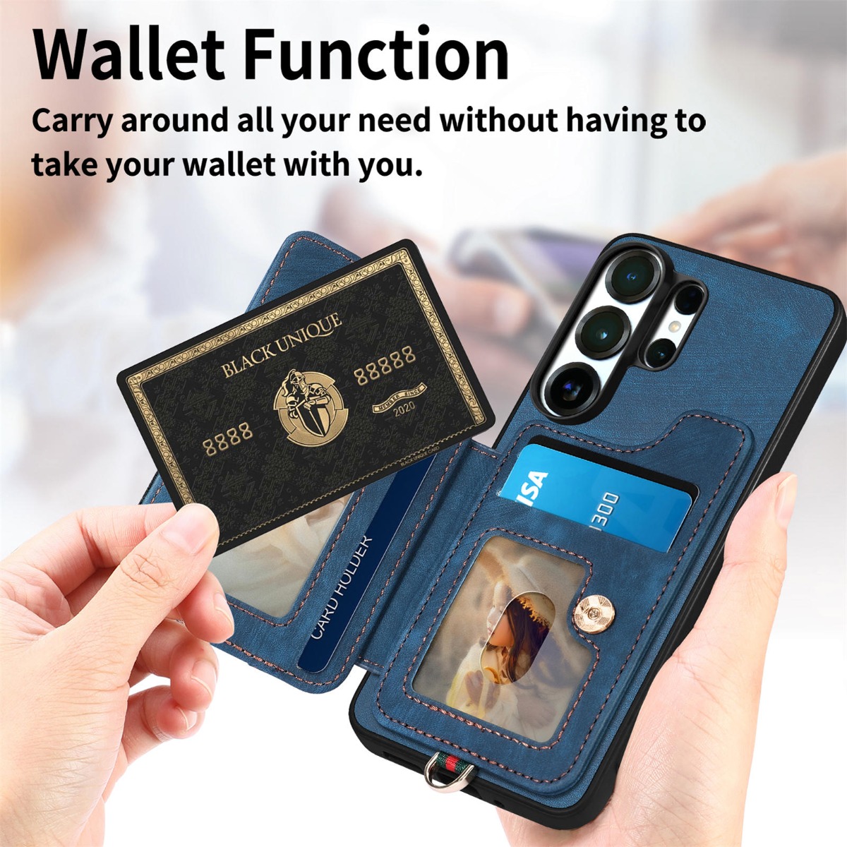 Phone Case for Samsung S26 Ult - Leather Wallet Card Holder Phone Cover 评论和价格
