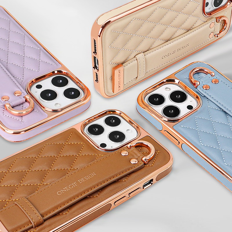 Fashionable Luxury Ring Wrist  - Leather Wallet Card Holder Phone Cover 评论和价格