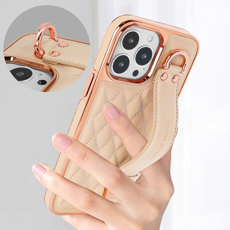 Fashionable Luxury Ring Wrist  - Leather Wallet Card Holder Phone Cover 评论和价格
