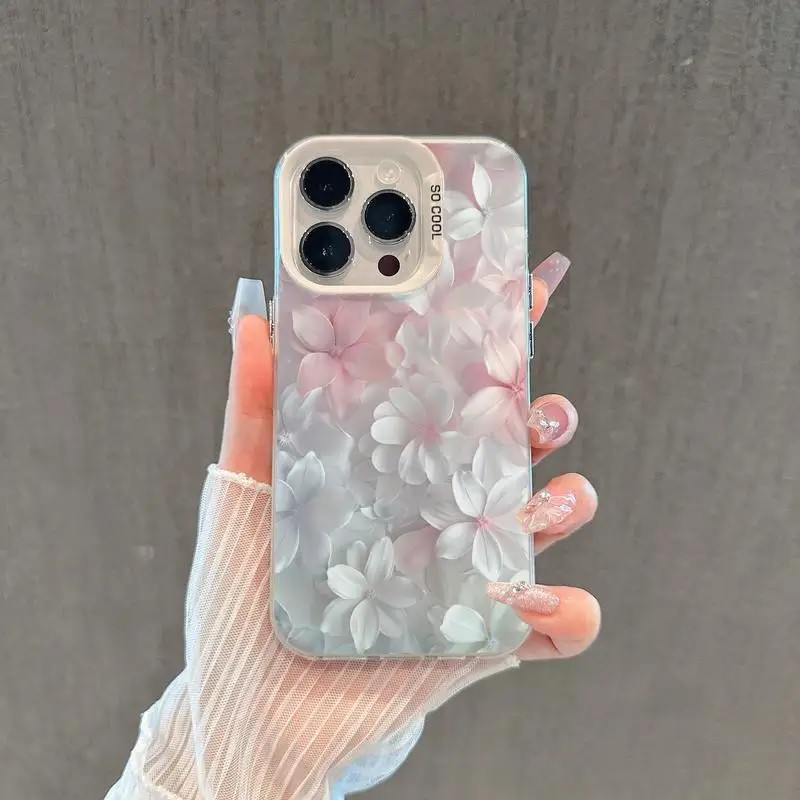 Pink Flower Case for iPhone 15 - Screen Protectors 评论和价格
