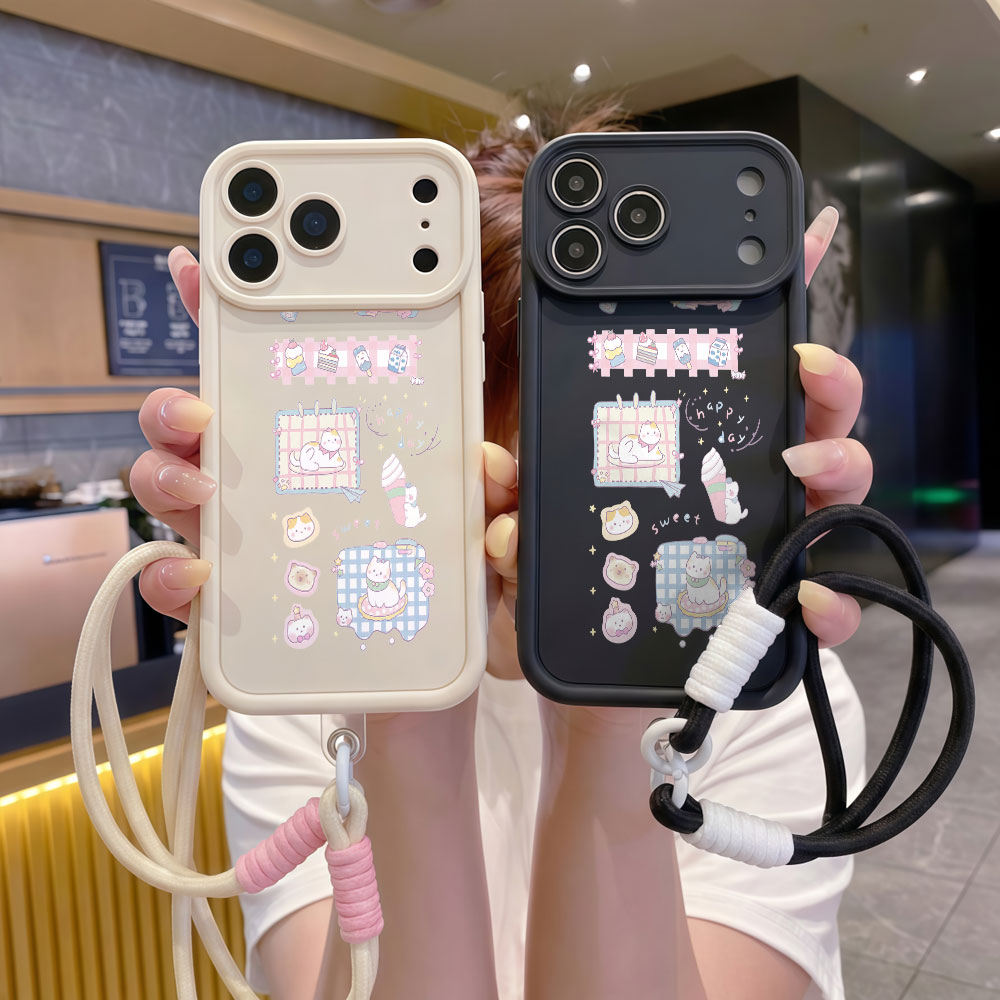 Wrist Strap Cartoon Cute Cat L - Cute Cartoon Wrist Strap Silicone Case 评论和价格