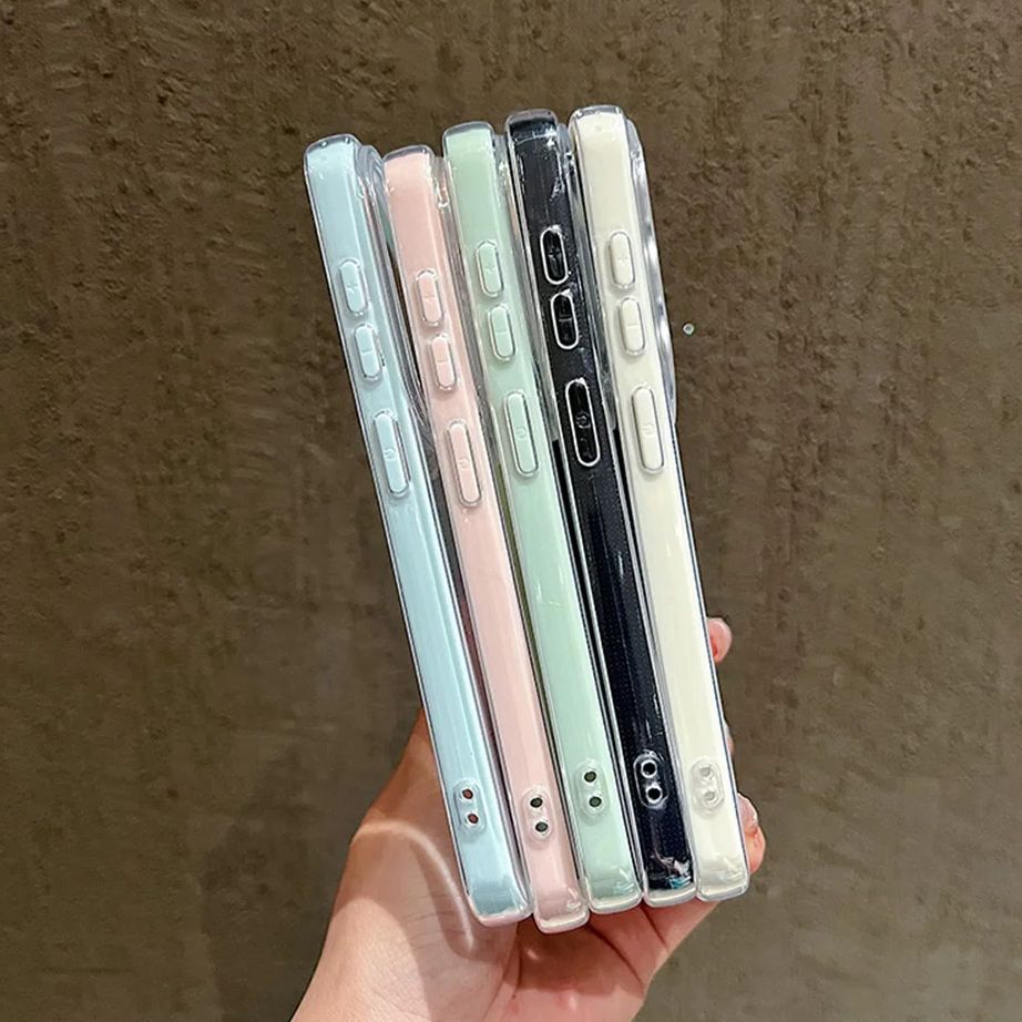 Luxury Candy Color Frame Clear - Clear Shockproof Bumper Case 评论和价格