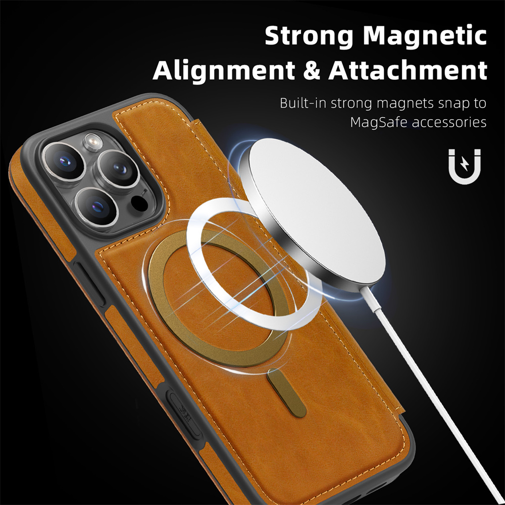 Magnetic Flip Leather Phone Ca - Leather Wallet Card Holder Phone Cover 评论和价格