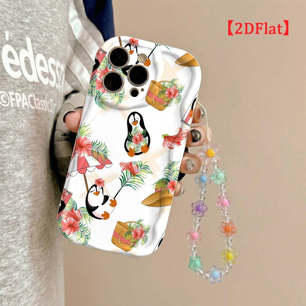 Cute Penguin Phone Case For iP - Cute Cartoon Wrist Strap Silicone Case 评论和价格