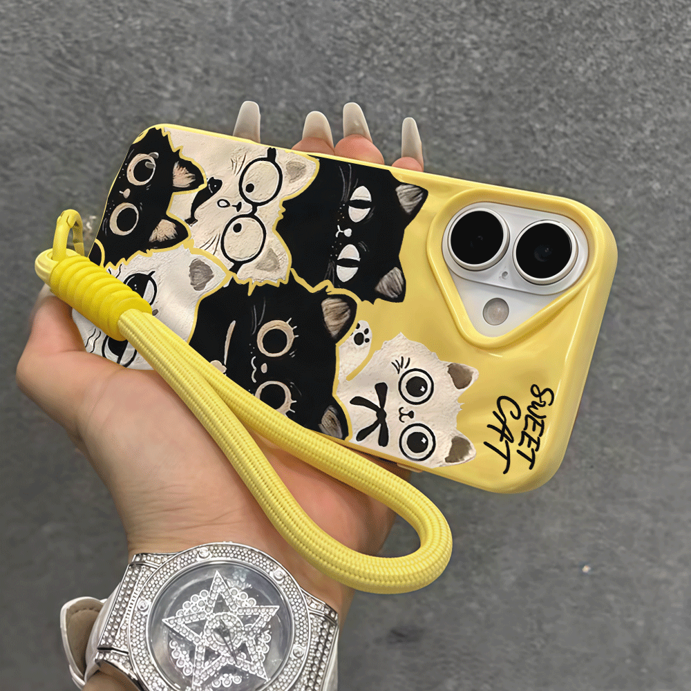 Wrist Strap Phone Case For iPh - Cute Cartoon Wrist Strap Silicone Case 评论和价格