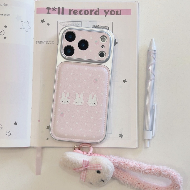 Cute strawberry Cartoon Miffy  - Cute Cartoon Wrist Strap Silicone Case 评论和价格