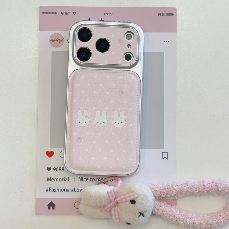 Cute strawberry Cartoon Miffy  - Cute Cartoon Wrist Strap Silicone Case 评论和价格