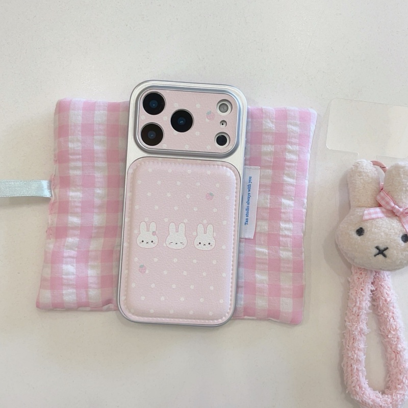 Cute strawberry Cartoon Miffy  - Cute Cartoon Wrist Strap Silicone Case 评论和价格